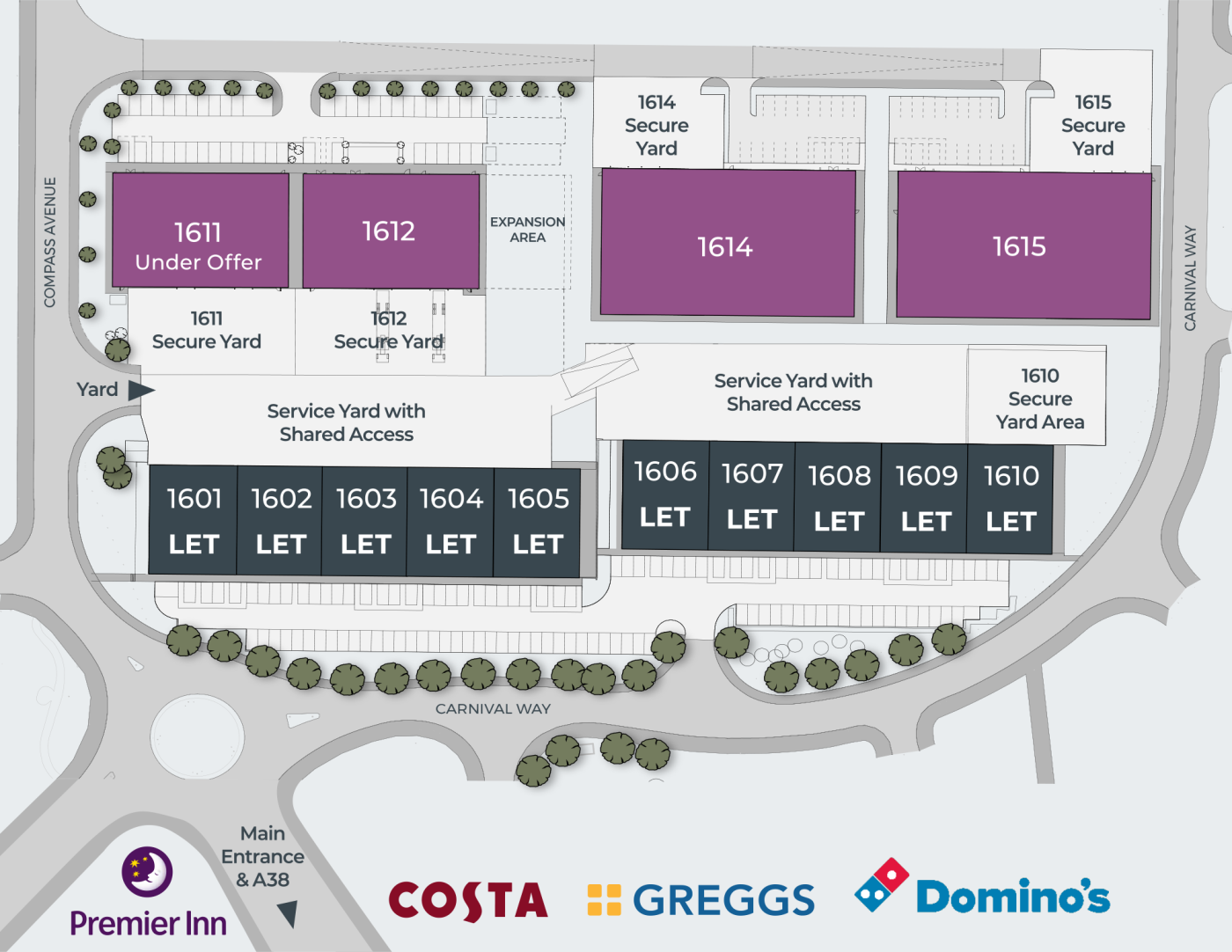 Siteplan 1611, 1612, 1614 & 1615