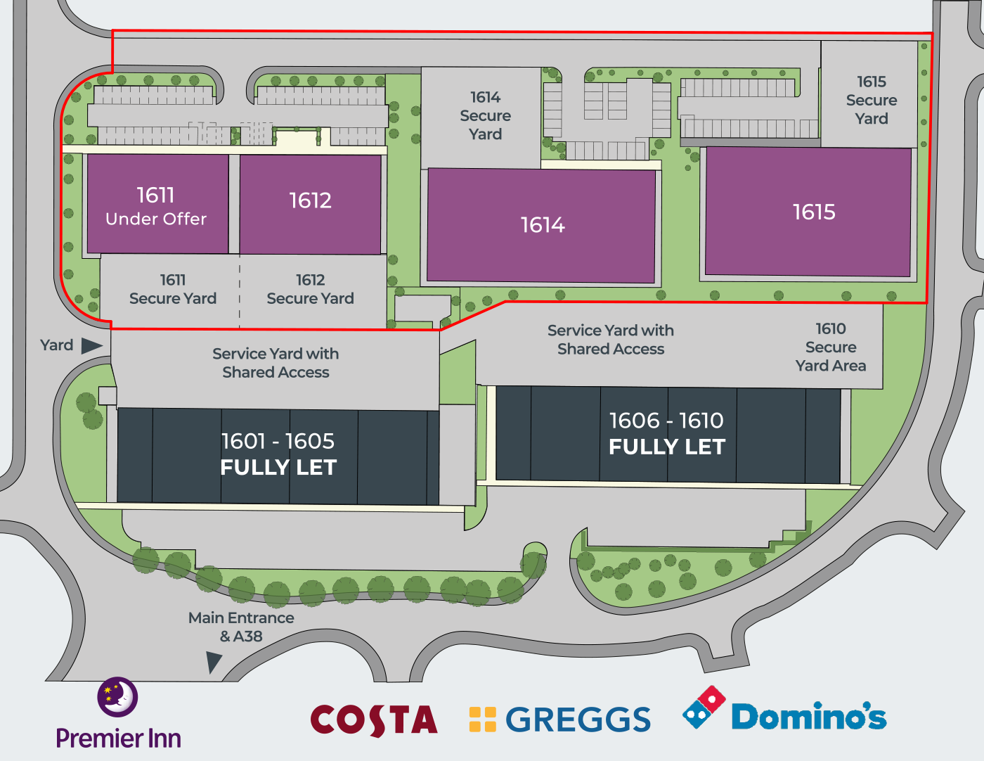 Siteplan 1611, 1612, 1614 & 1615